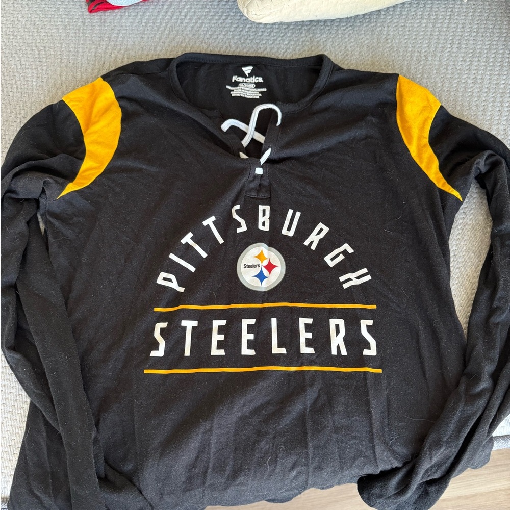 Fanatics Black Lace-Up Top